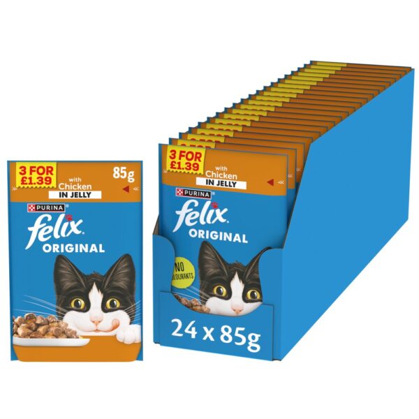 FELIX Original Chicken in Jelly Wet Cat Food 85g PMP