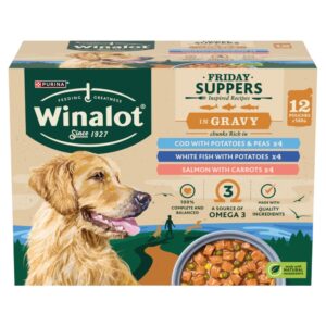 WINALOT Friday Suppers Mixed in Gravy Wet Dog Food 12x100g