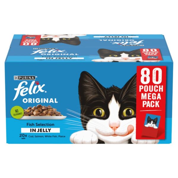 FELIX Original Fish Selection in Jelly Wet Cat Food 80x85g