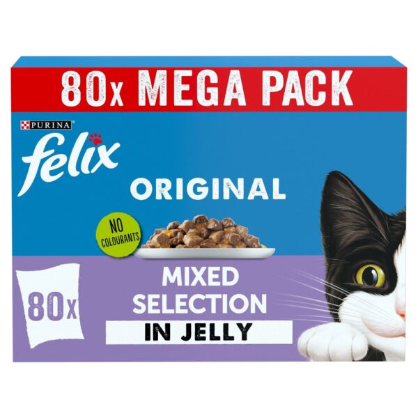 FELIX Original Mixed Selection in Jelly Wet Cat Food 80x85g