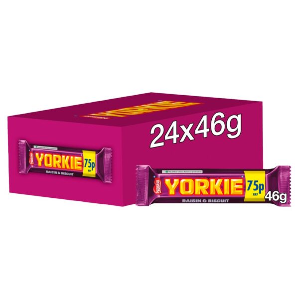 Yorkie Raisin & Biscuit Chocolate Bar 44g PMP 75p