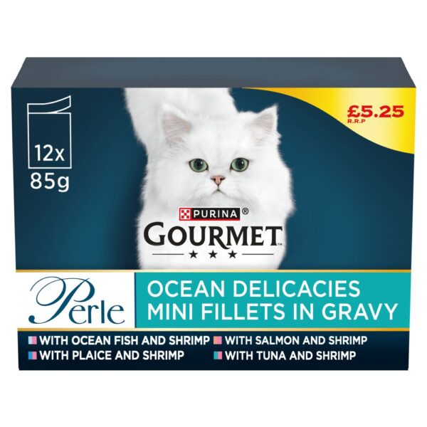Gourmet Perle Ocean Delicacies Mini Fillets in Gravy 12 x 85g (1020g)